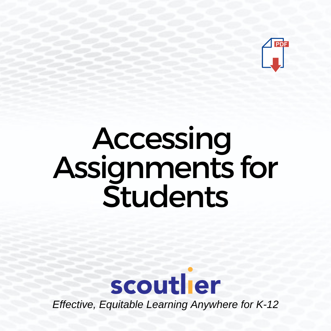 Open "Accessing Assignments for Students" PDF